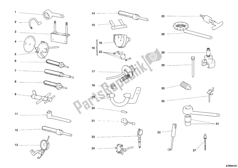 Alle onderdelen voor de Werkplaatsgereedschap, Motor van de Ducati Multistrada 620 Dark USA 2006